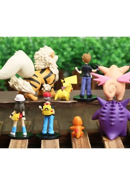 8pcs/set Pokemon Arcanine Gengar Clefairy Figure Collection Model Toys (Yurt Dışından)