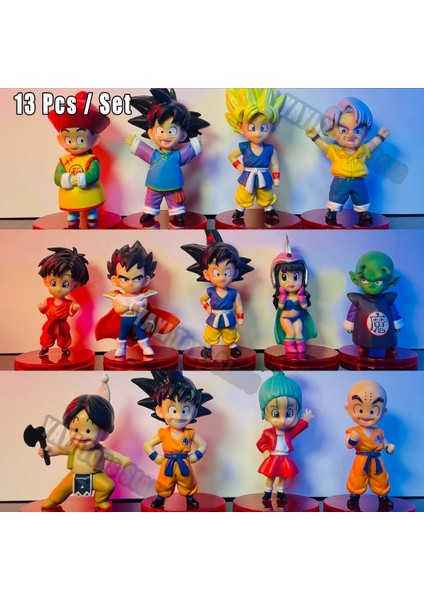 Dragon Ball Z Süper Saiyan Son Goku Anime Figürü Son Gohan Vegeta Broly Piccolo Majin Buu Seti Aksiyon Heykelcik Modeli Hediyeler Oyuncak (Yurt Dışından)