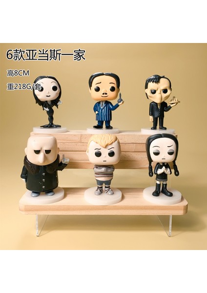 6pcs/set The Addams Family Wednesday Addams Cute Pvc Action Figure Toys 8cm (Yurt Dışından) fiyatları