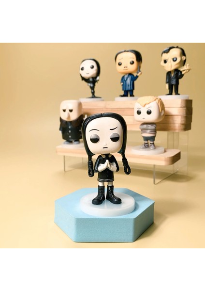 6pcs/set The Addams Family Wednesday Addams Cute Pvc Action Figure Toys 8cm (Yurt Dışından) fırsatları