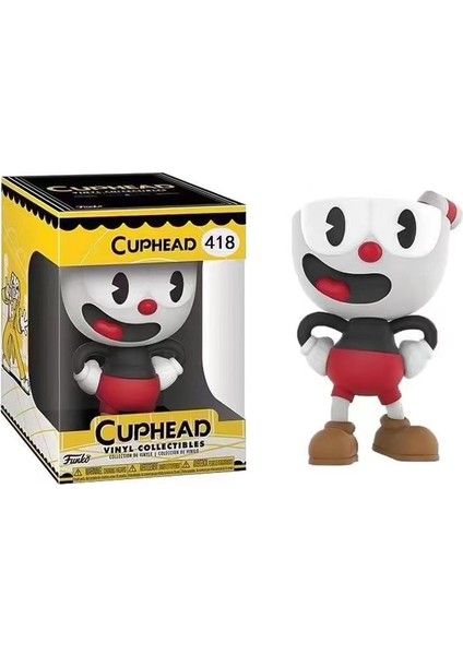 Yeni Pop Caphead Anime Oyunu Bebek Oyuncak Bayan Kadeh Mugman Caphead Dekorasyon Yetişkin ve Çocuk Doğum Günü Oyuncak Hediye Bebek (Yurt Dışından)