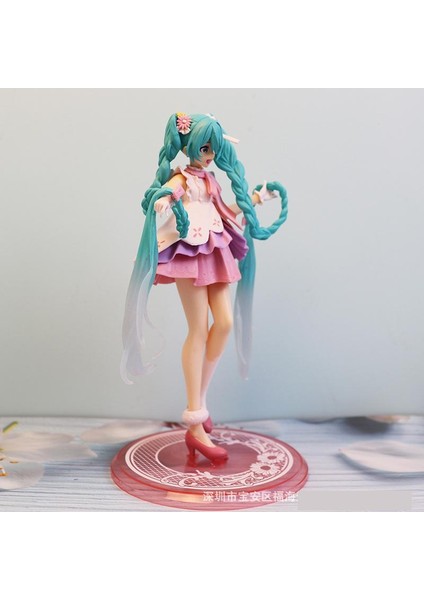 20CM Project Dıva Arcade Pink Cherry Hatsune Miku Figure Anime Girl Figurine Model Decoration Dolls (Yurt Dışından)