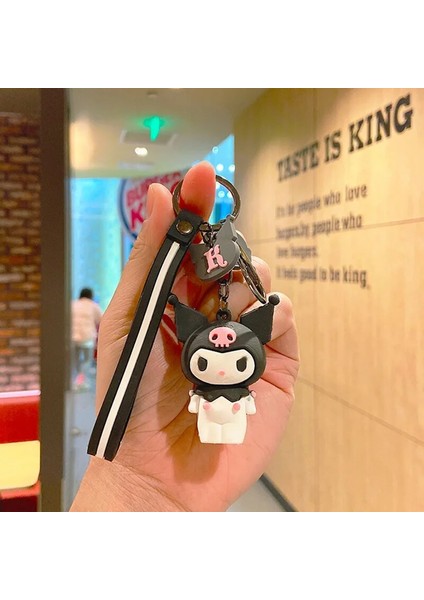 Sanrio Karikatür Kuromi My Melody Kolye Anahtarlık Anahtarlık Anime Aksiyon Figürleri Koleksiyon Model Oyuncaklar Çocuklar Için Takı Hediyeler (Yurt Dışından)