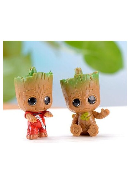 4pcs/set Marvel Guardians Of The Galaxy Avengers Tiny Groot Cute Baby Tree Man Model Figure Toys 5cm (Yurt Dışından)