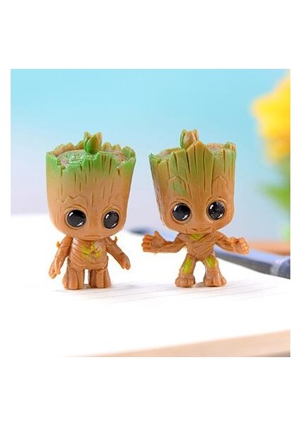 4pcs/set Marvel Guardians Of The Galaxy Avengers Tiny Groot Cute Baby Tree Man Model Figure Toys 5cm (Yurt Dışından)