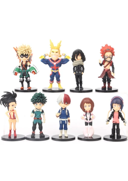 9pcs/set Anime My Hero Academia Statue Figure Model Toys (Yurt Dışından)