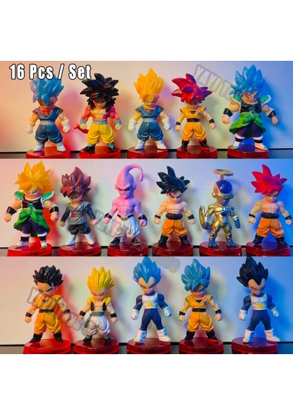 Dragon Ball Z Süper Saiyan Son Goku Anime Figürü Son Gohan Vegeta Broly Piccolo Majin Buu Seti Aksiyon Heykelcik Modeli Hediyeler Oyuncak (Yurt Dışından)