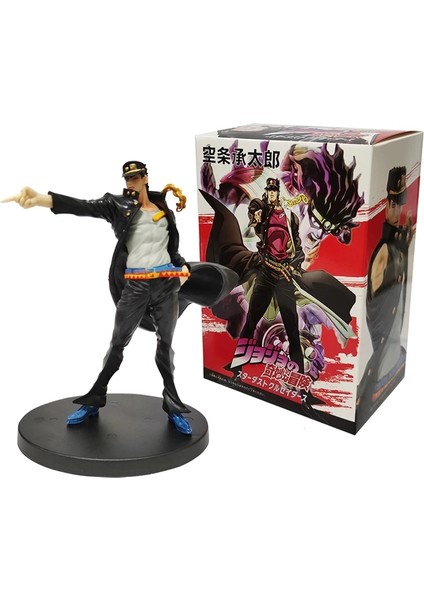 17CM Anime Jojo's Bizarre Adventure Figure Kujo Jotaro Star Platinum Pvc Action Figure Boxed Kids Collectible Model Doll Gift (Yurt Dışından)