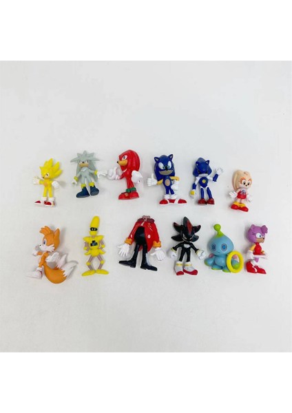 12PCS/SET Game Super The Hedgehog Vinyl Dolls Figure Toys (Yurt Dışından)