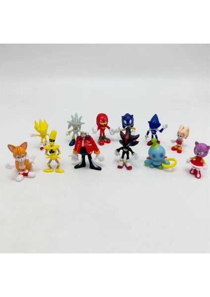 12PCS/SET Game Super The Hedgehog Vinyl Dolls Figure Toys (Yurt Dışından)
