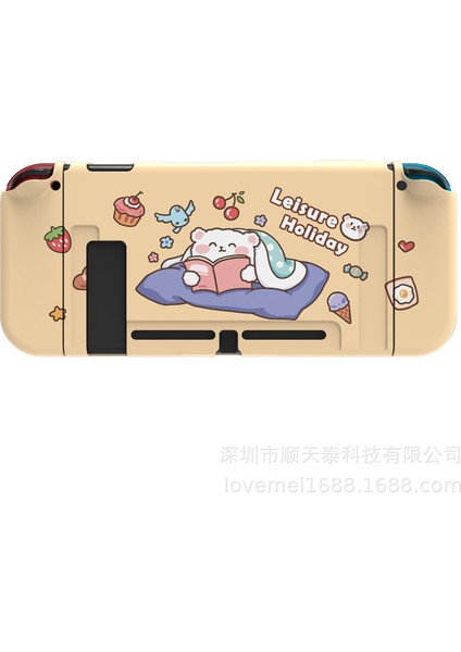 Nintendo Switch Için Takılabilir Koruyucu Kılıf Ns Konsolu ve Joy Con Kontrolörleri Için Sevimli Yumuşak Tpu Ince Kılıf Kapağı (Yurt Dışından)