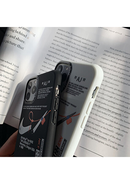 Iphone 13 12 11 Kapalı Beyaz Nike Buzlu Telefon Kılıfı 13PRO 12PRO Için (Yurt Dışından)