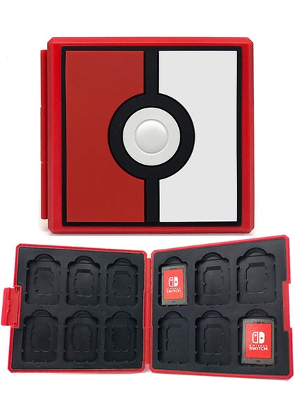 Switch Oyunları ve Mikro Sd Kartlar Için Switch Oyun Kılıfı 12 Yuvalı Yumuşak Kauçuk Astar 3D Desenli Sert Kabuk Switch Ga'yı Saklamak Için Ince ve Taşınabilir Bo (Yurt Dışından)