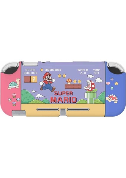 Nintendo Switch Lite ile Uyumlu Kılıf Için Silikon Koruyucu Kauçuk Kapak Şok Emme Anti Çizilmez Kaymaz Kılıf Tesadüfi Ekran Koruyucu (Yurt Dışından)