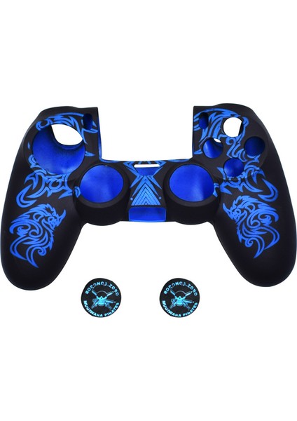 Ps4 Denetleyici Kaplamaları Silikon Denetleyici Kapağı Cilt Koruyucu Uyumlu Ps4 Slim Ps4 Pro Denetleyici Başparmak Kapağı Kavrama 2 (Yurt Dışından)