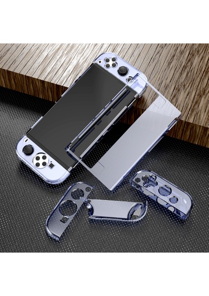 Nintendo Anahtarı Için Koruyucu Kılıf OLED Modeli 2021 Takılabilir Kılıf Kapak Için Flip Kabuk ile Anahtar OLED Kristal Kılıf Aksesuarları (Yurt Dışından)