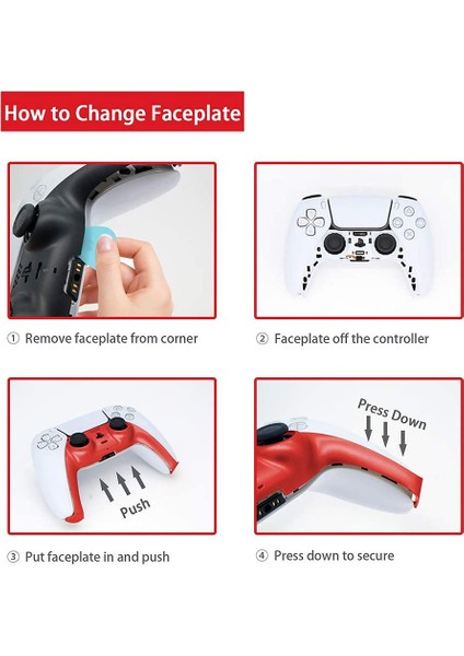 Ps5 Denetleyici Ön Paneli Yedek Kabuk Dekorasyon Aksesuarları Sony Playstation 5 Dualsense Denetleyicisi Için Kavrama Dekoratif Şerit (Yurt Dışından)