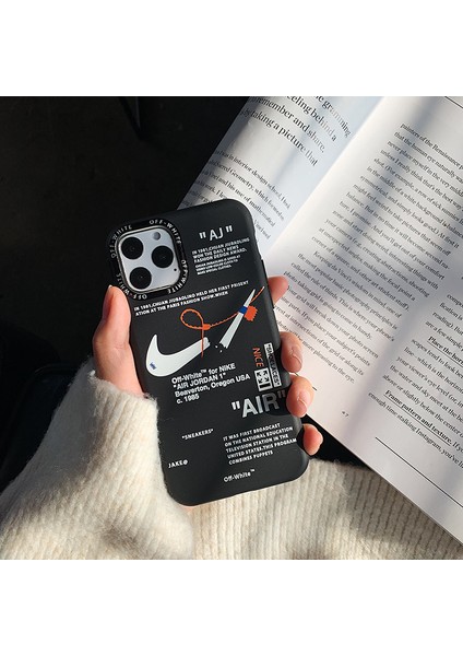 Iphone 13 12 11 Kapalı Beyaz Nike Buzlu Telefon Kılıfı 13PRO 12PRO Için (Yurt Dışından)