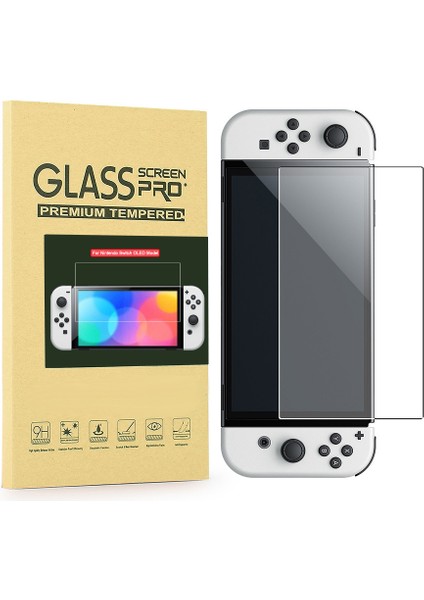 Nintendo Switch OLED Model 2021 Için Tasarlanmış 2 Paket Temperli Cam Ekran Koruyucu, Hizalama Çerçevesi ile Şeffaf Hd Şeffaf Güncellenmiş Sürüm Ekran Koruyucu (Yurt Dışından)
