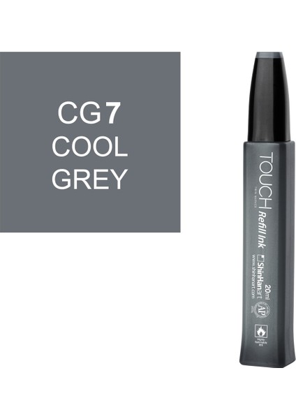 Touch Twin Marker Refill Alcohol Ink Alkol Bazlı Mürekkep 20 Ml. Cg7 Cool Grey 7