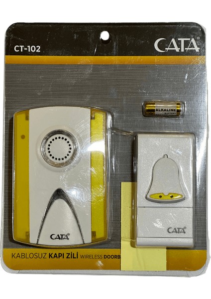 CT-102 Kablosuz Kapı Zili (Sarı Kenarlı)