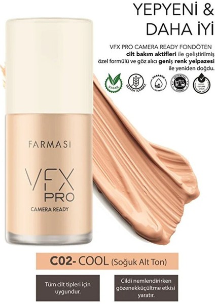 Vfx Pro Camera Ready Fondöten C02 30 Ml