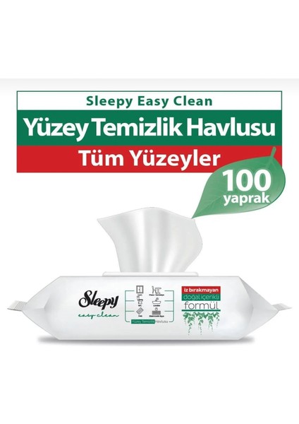 Easy Clean Beyaz Sabun Katkılı Yüzey Temizlik Havlusu 100 Yaprak