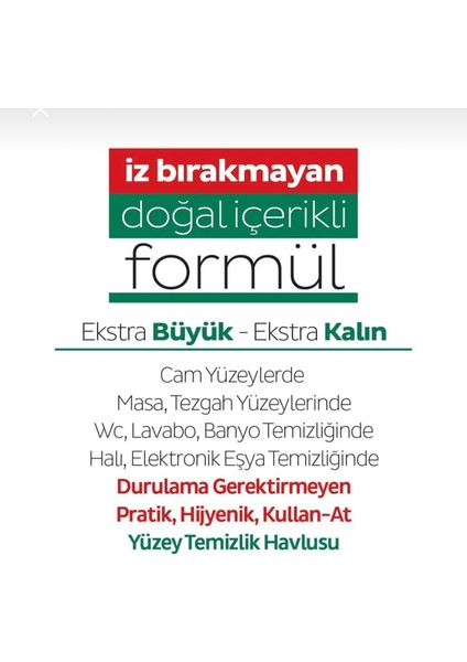 Easy Clean Beyaz Sabun Katkılı Yüzey Temizlik Havlusu 100 Yaprak