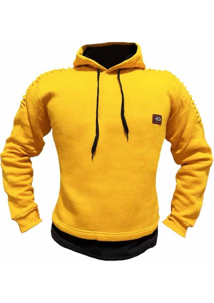 Şardonlu Kompakt Dar Kalıp Erkek Penye Sweatshirt Slim Fit