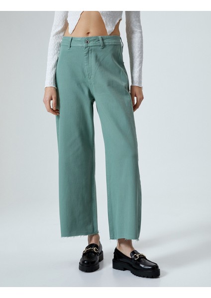 Geniş Kısa Paça Kot Pantolon Yüksek Bel - Sandra Jeans modelleri