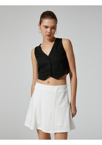 Mini Şort Etek A Kesim Yüksek Bel Rahat Kesim fiyatları