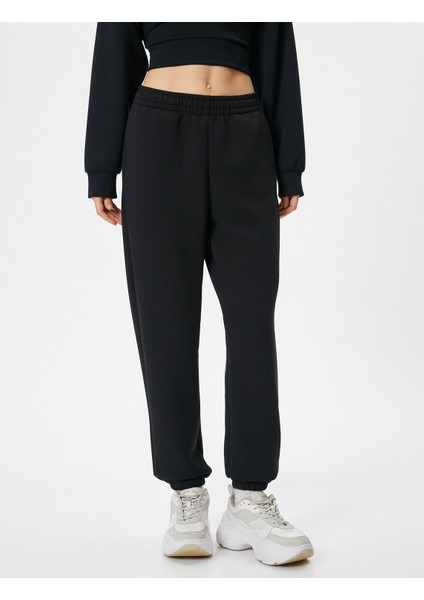 Spor Basic Jogger Eşofman Altı Yüksek Bel Rahat Kalıp Cepli