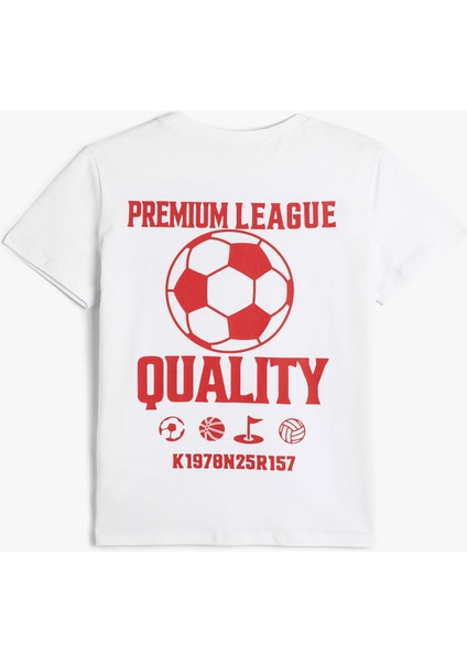 Tişört Futbol Temalı Kısa Kollu Bisiklet Yaka Pamuklu fiyatları