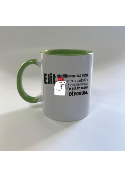 Elit Kişiliğimden Olsa Gerek Baskılı Yeşil Mega Kupa
