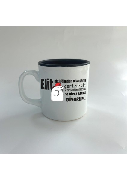 Elit Kişiliğimden Olsa Gerek Baskılı Siyah Multi Kupa