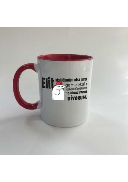 Elit Kişiliğimden Olsa Gerek Baskılı Kırmızı Mega Kupa