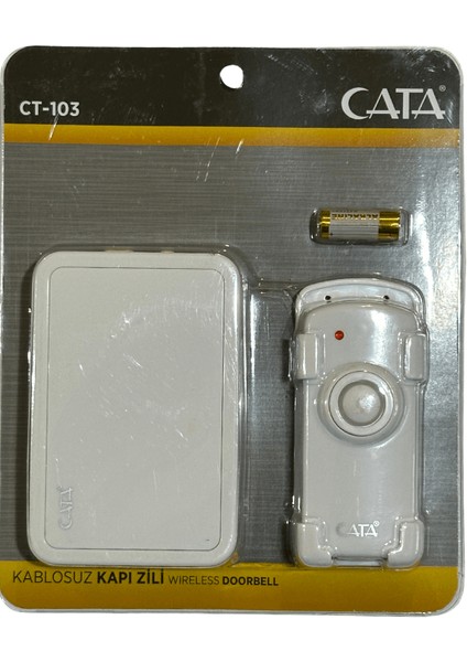 CT-103 Kablosuz Kapı Zili (Beyaz Kenarlı)