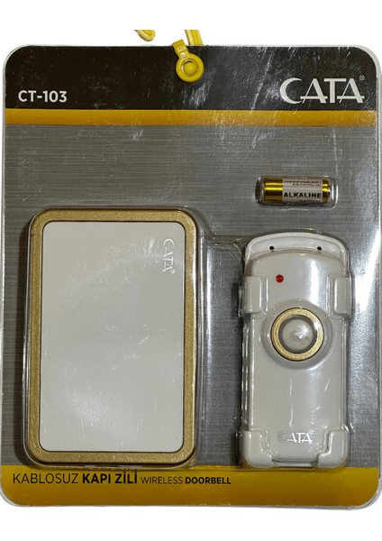 CT-103 Kablosuz Kapı Zili (Sarı Kenarlı)