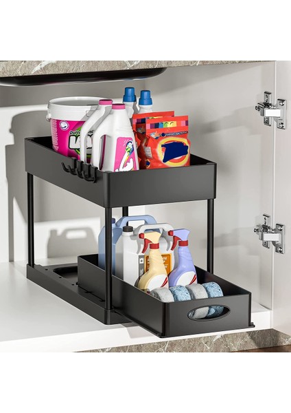 Düzenleyiciler ve Depolama, Banyo ve Mutfak Dolabı Altında 2 Paket Çekme Kapasitesi (Yurt Dışından)
