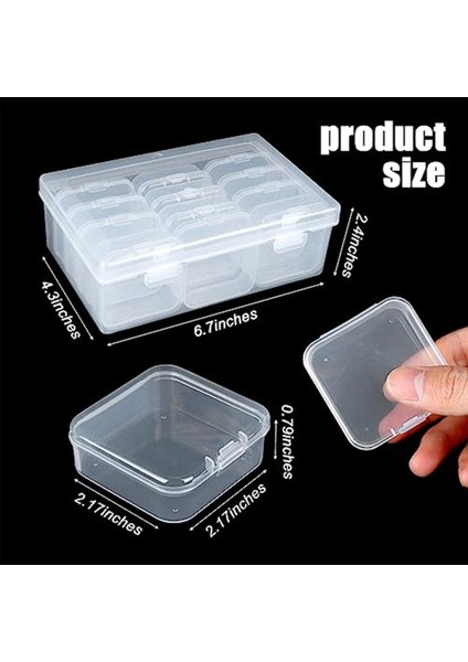Paket Boncuk Organizatörler Kutusu Şeffaf Mini Plastik Boncuk Saklama Kapları Şeffaf Kapaklı Saklama Kutusu (Yurt Dışından) indirimleri