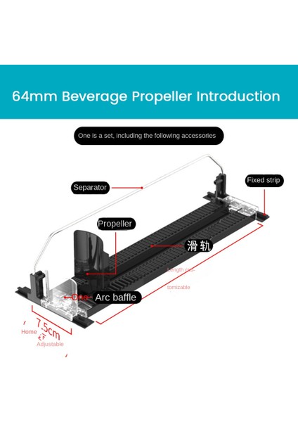 Soda, Bira ve Diğer Içecekler Için Ayarlanabilir Kayma Otomatik Itme Çektirmeli Buzdolabı Için Soda Kutu Dispenseri (Yurt Dışından) modelleri