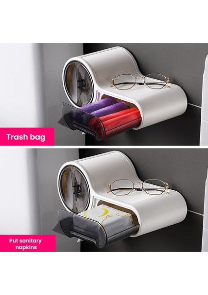 Duvara Monte Banyo Tuvalet Kağıdı Tutucu Kağıt Mendil Plastik Tuvalet Dispenseri Rulo Kağıt Saklama Kutusu Ücretsiz Delme (Yurt Dışından) fırsatları