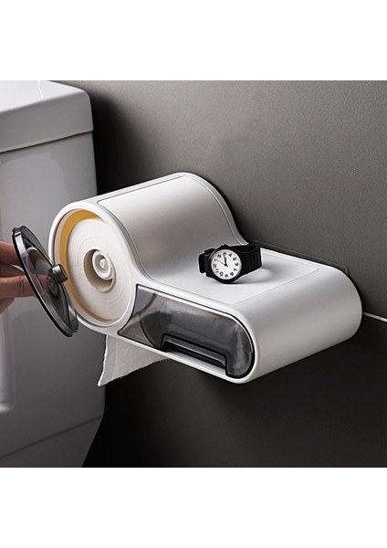 Duvara Monte Banyo Tuvalet Kağıdı Tutucu Kağıt Mendil Plastik Tuvalet Dispenseri Rulo Kağıt Saklama Kutusu Ücretsiz Delme (Yurt Dışından) indirimleri