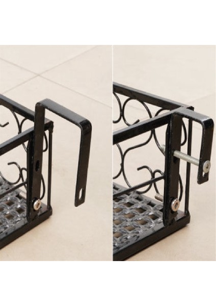Asılı Çiçek Saksısı Pot Balkon Korkuluğu Tutucu Korkuluk Asılı Çiçek Standı Metal Yetiştiricilerinin Balkon Çiçek Kafes (Yurt Dışından)