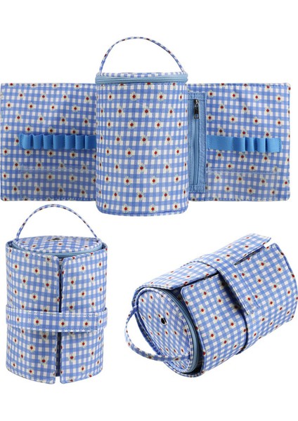 Küçük Iplik Saklama Çantası Taşınabilir Örme Yün Çantalar Katlanabilir Cerchet Kanca Çanta Dikiş Araçları Aksesuarları Hediye Gri (Yurt Dışından)