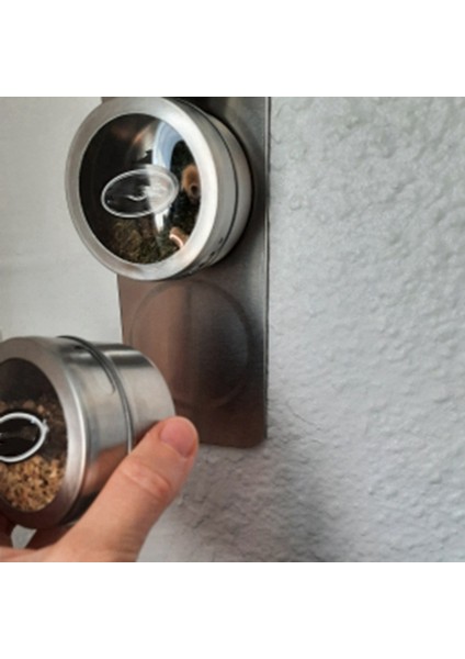 6x Manyetik Baharat Kavanozları Raf Paslanmaz Çelik Baharat Kavanozları Duvar Plaka Tabanı Manyetik Baharat Tenekeleri Için Duvara Monte Taban (Yurt Dışından) fırsatları