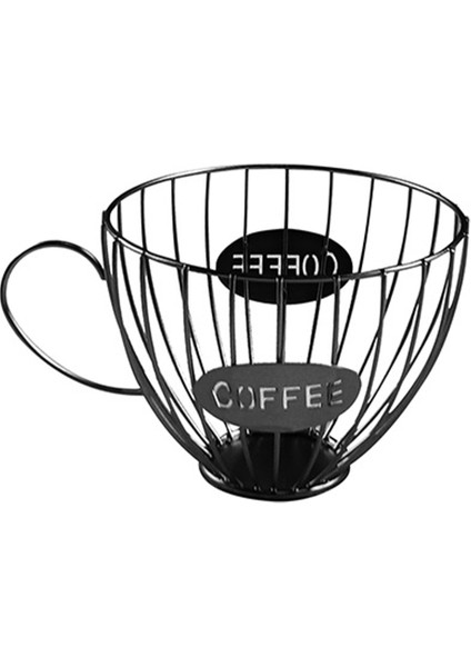 Kahve Meyve Kapsül Depolama Sepeti Kahve Fincanı Şekilli Pod Tutucu ve Organizatör Ev Cafe Otel Için Siyah (Yurt Dışından)