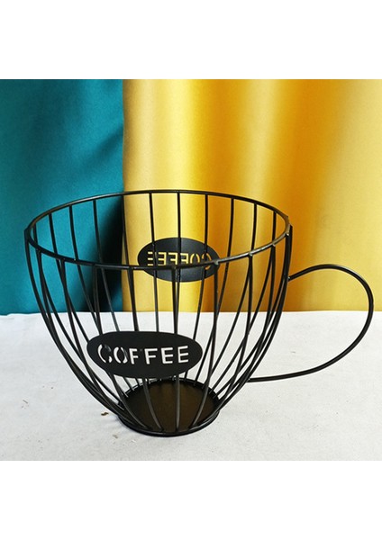 Kahve Meyve Kapsül Depolama Sepeti Kahve Fincanı Şekilli Pod Tutucu ve Organizatör Ev Cafe Otel Için Siyah (Yurt Dışından)