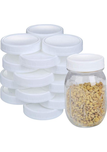 Mason Kavanoz Kapakları Için 144X Normal Ağız Kapakları Mason Konserve Kavanozları ve Daha Fazlası Için Plastik Saklama Kapakları, Standart, Dia 70MM (Yurt Dışından) fırsatları