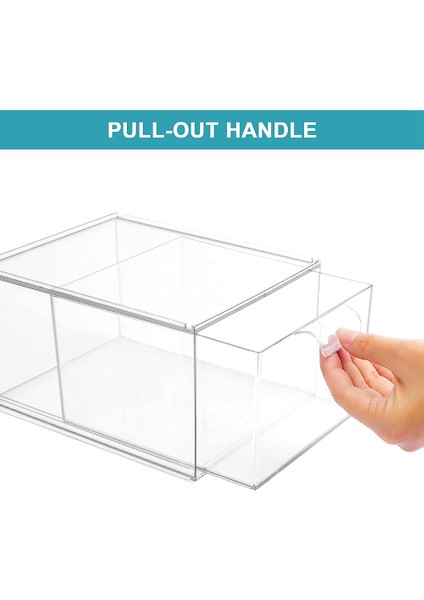 2 Paket Istiflenebilir Makyaj Organizatör Depolama Çekmeceleri, Akrilik Banyo Organizatör, Şeffaf Plastik Saklama Kutusu (Yurt Dışından) modelleri
